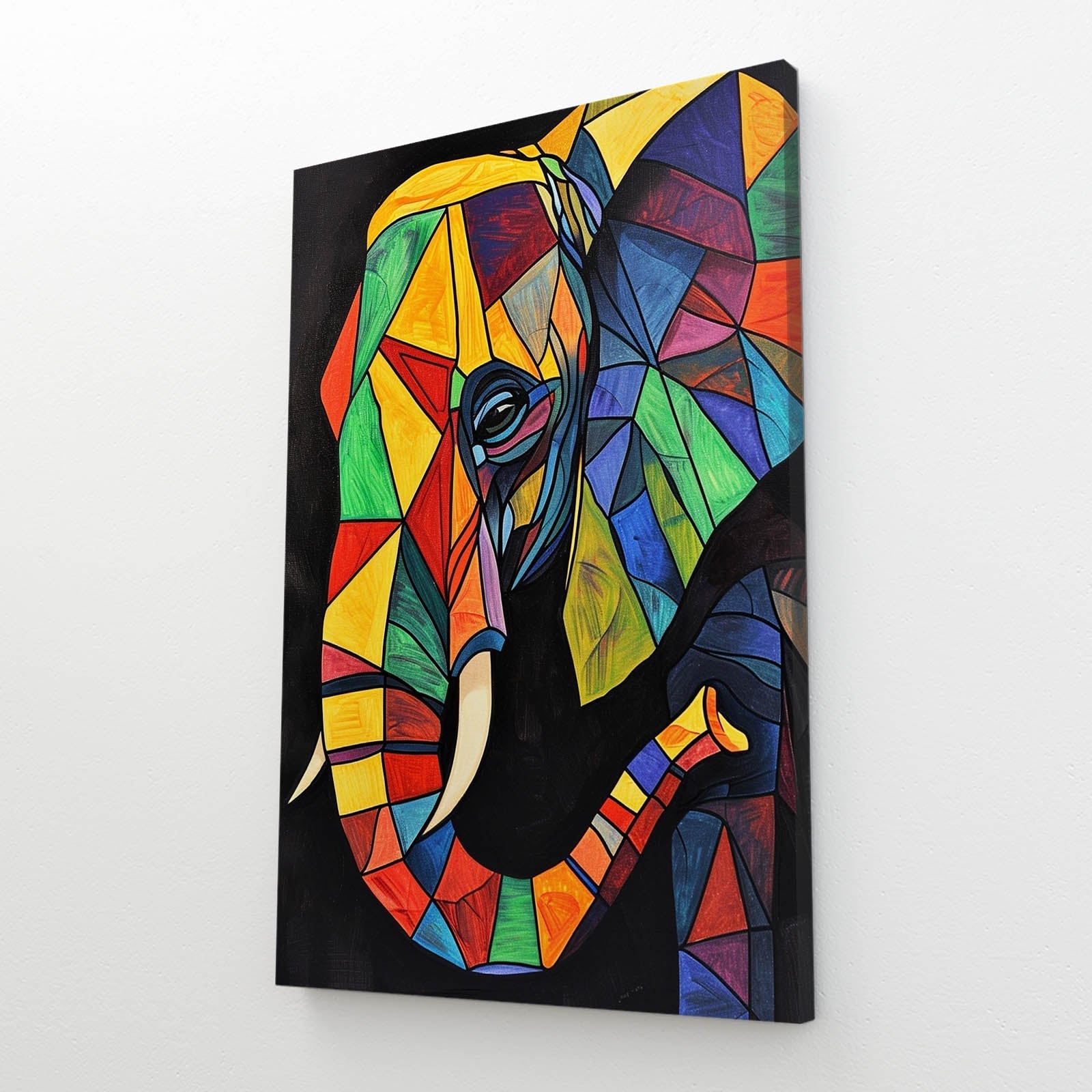 Elephant Mosaic Pop Art Style