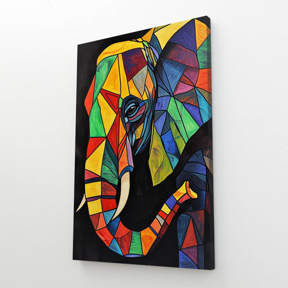 Elephant Mosaic Pop Art Style