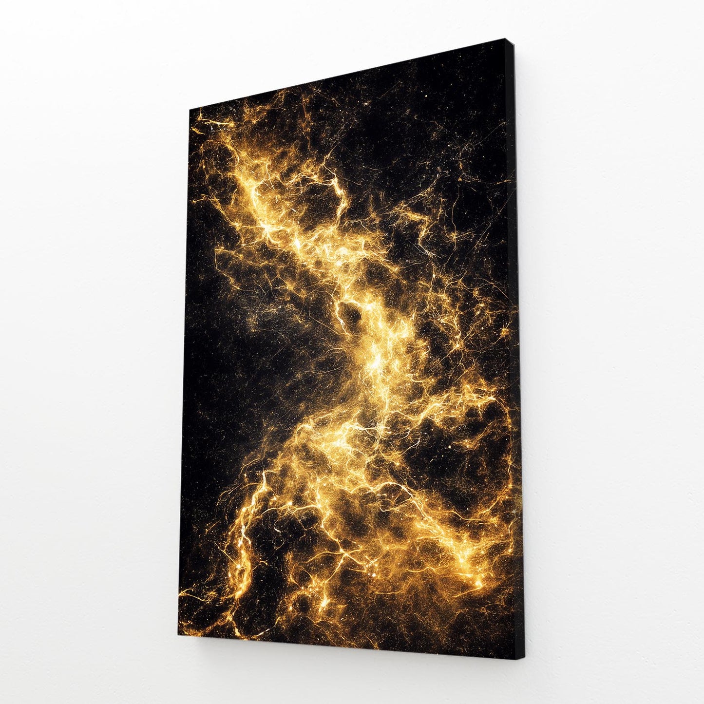 Ember Gold Nebula Canvas – angled canvas view on white background