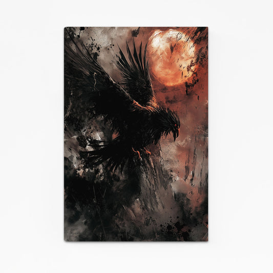Ember Raven Storm Abstract Prints – ember raven storm abstract canvas print