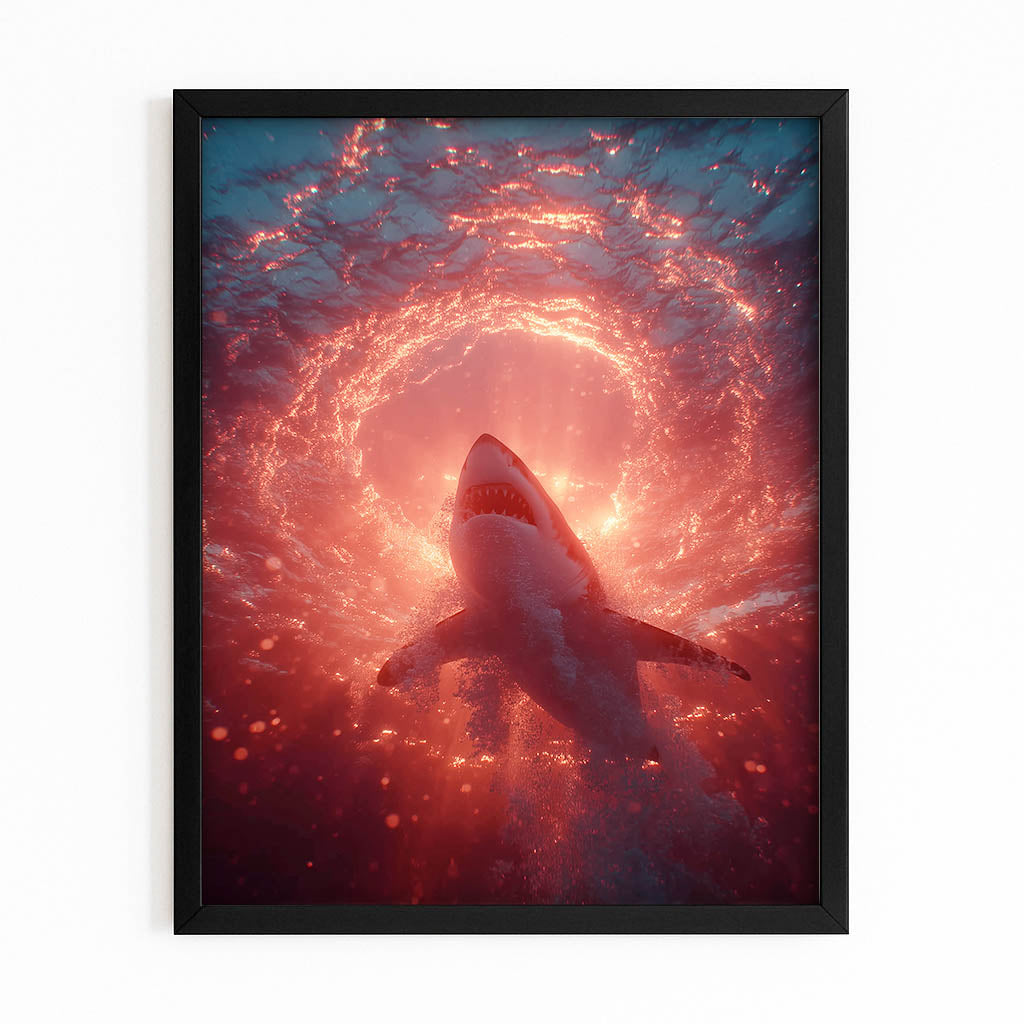 Ember Spiral Portal Shark Canvas Art – ember spiral portal shark canvas print