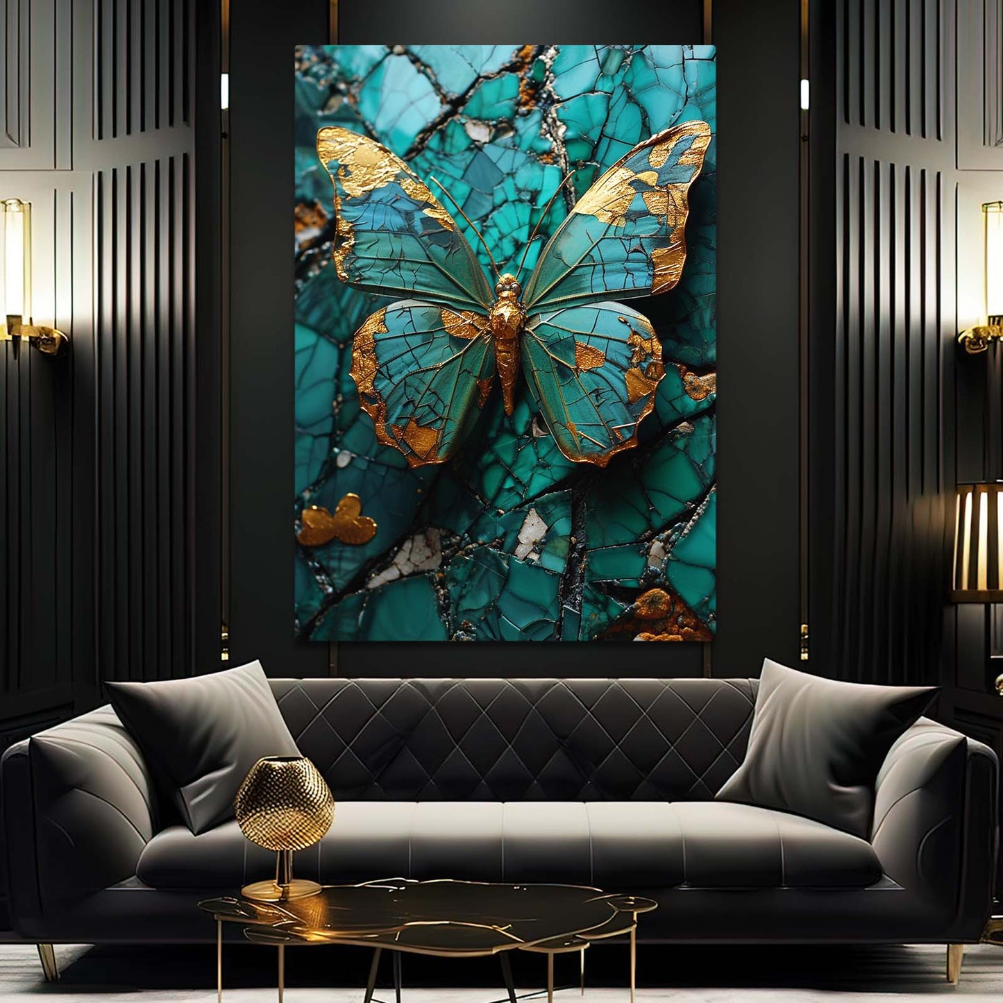 Emerald Butterfly Wall Art