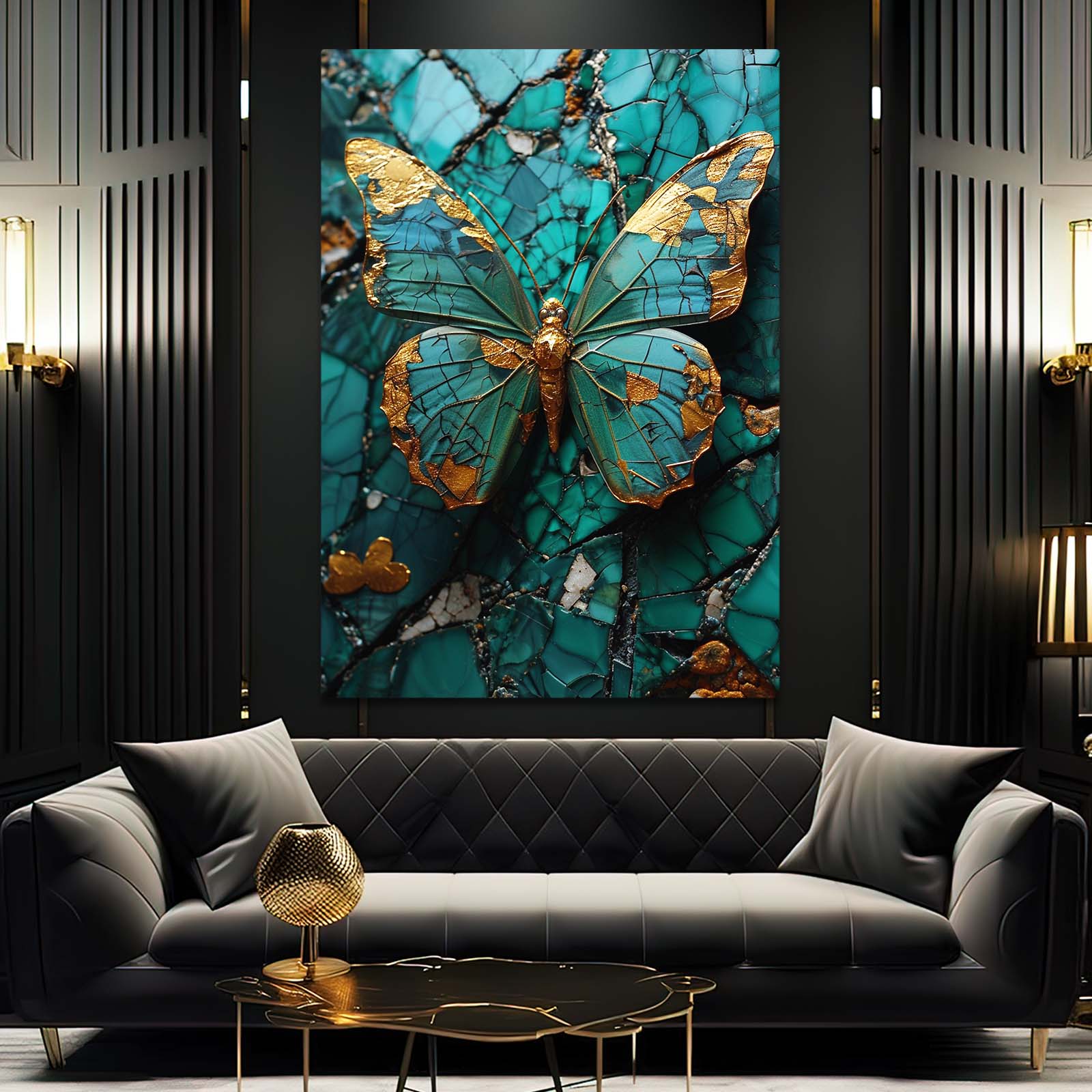 Emerald Butterfly Wall Art