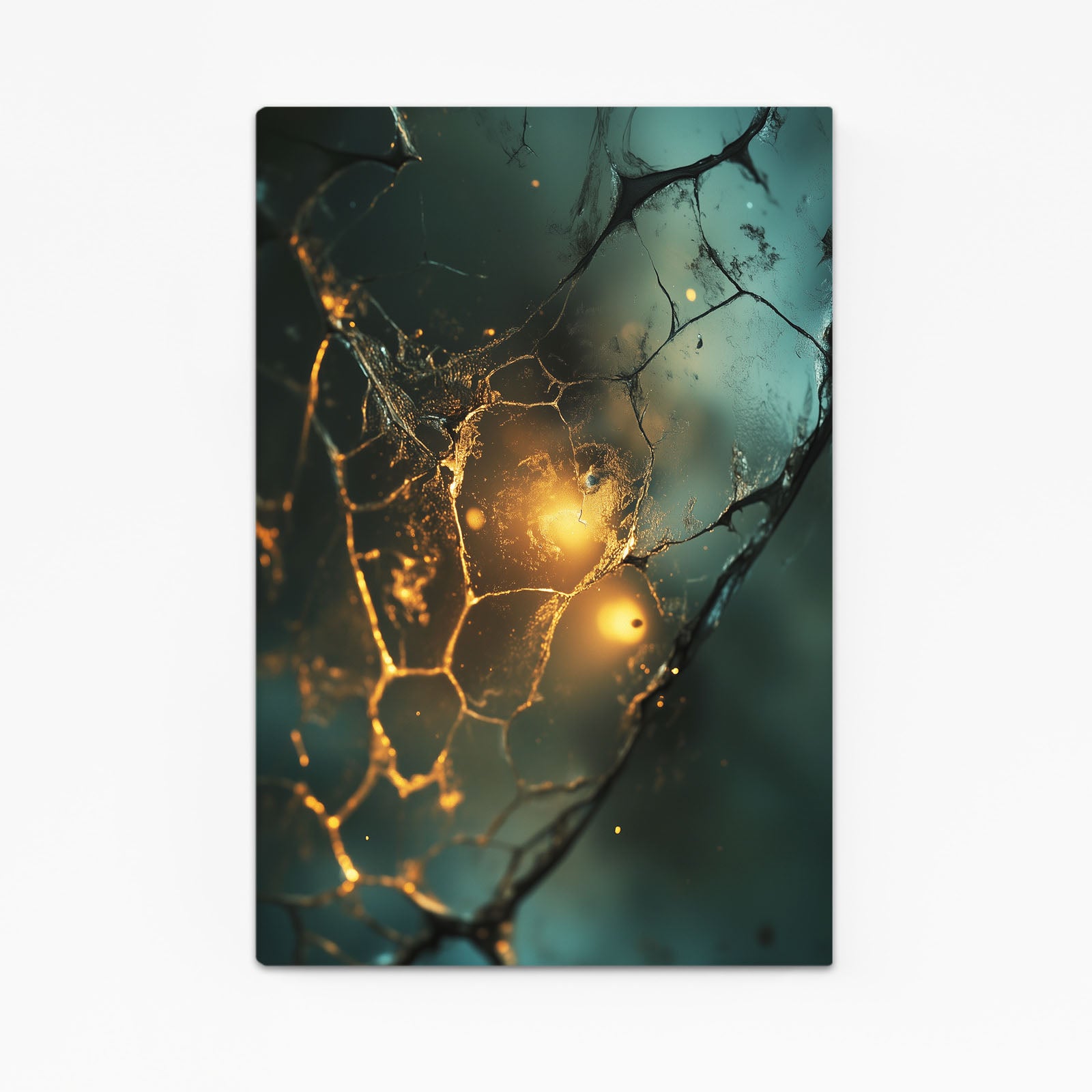 Emerald Ember Kintsugi Abstract Canvas Art – emerald ember kintsugi abstract canvas print