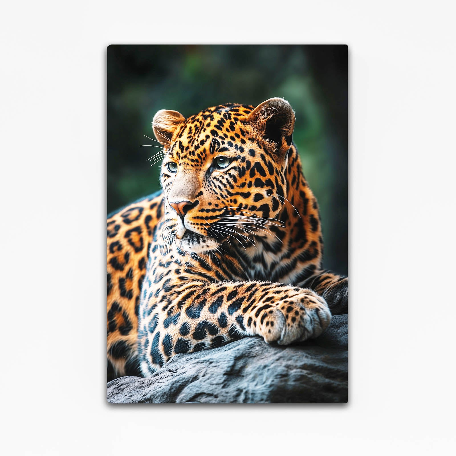 Emerald Foliage Rest Leopard Prints – emerald foliage rest leopard canvas print