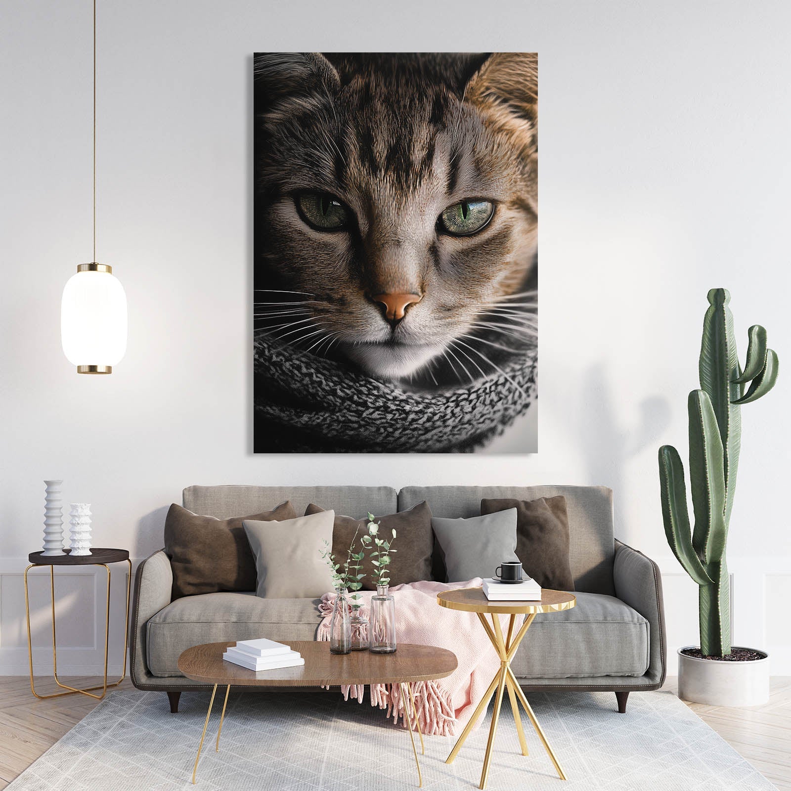 Emerald Gaze Cat Wall Art