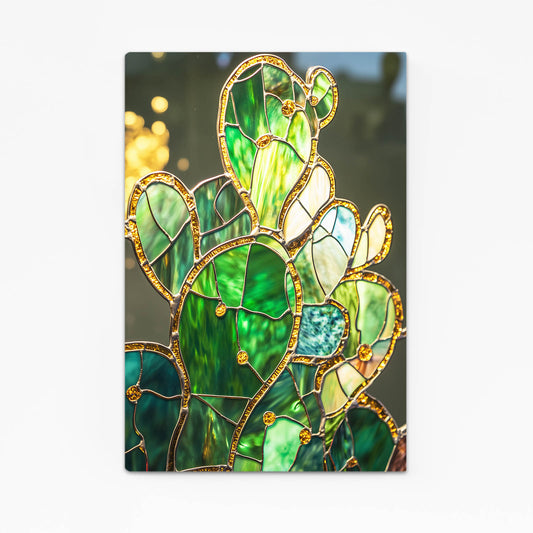 Emerald Glass Panel Cactus Canvas Art – emerald glass panel cactus canvas print