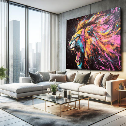 Energetic Lion Art