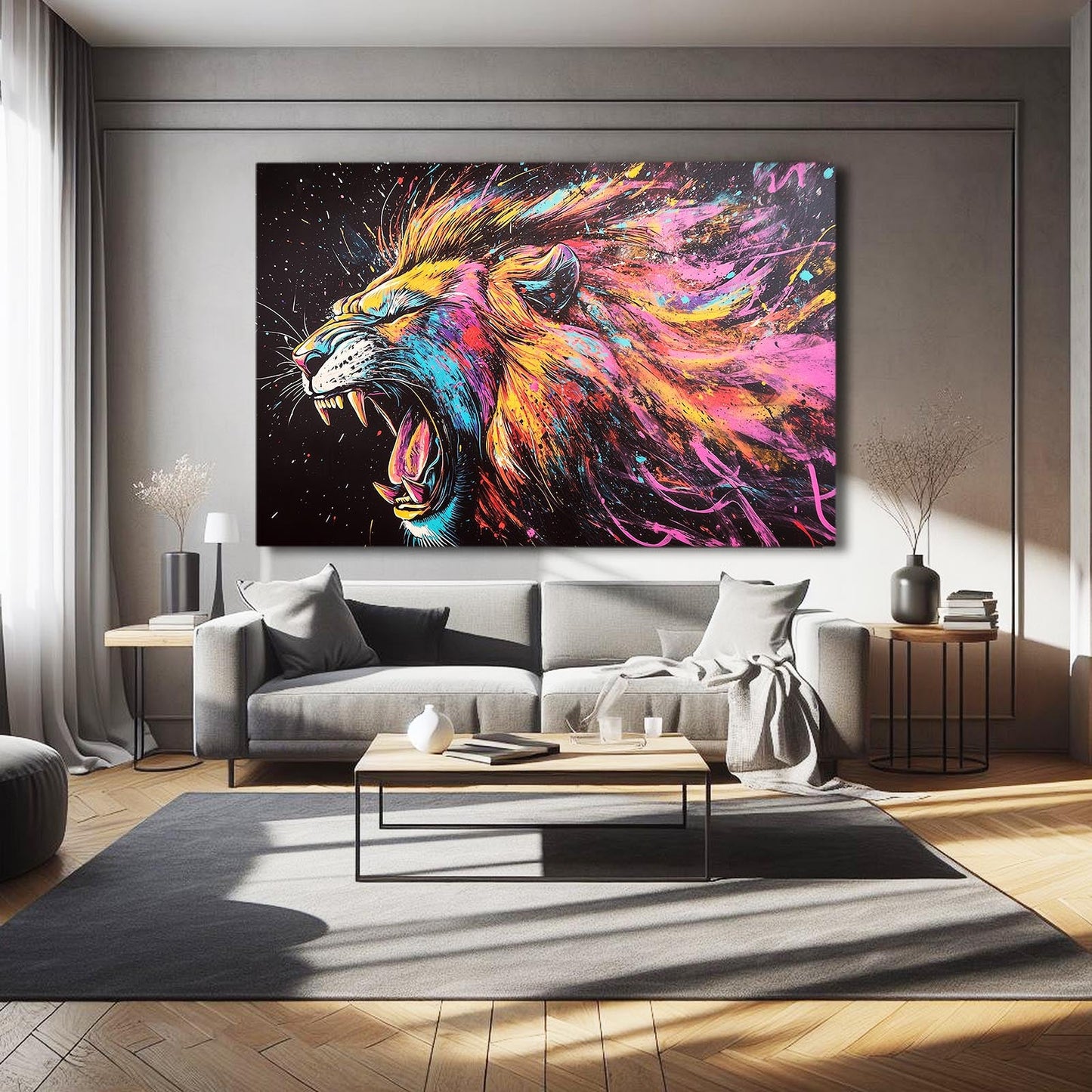 Energetic Lion Art