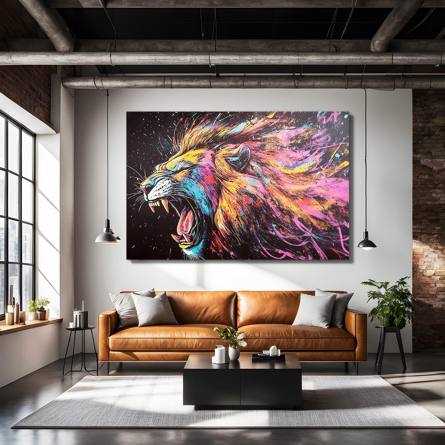 Energetic Lion Art