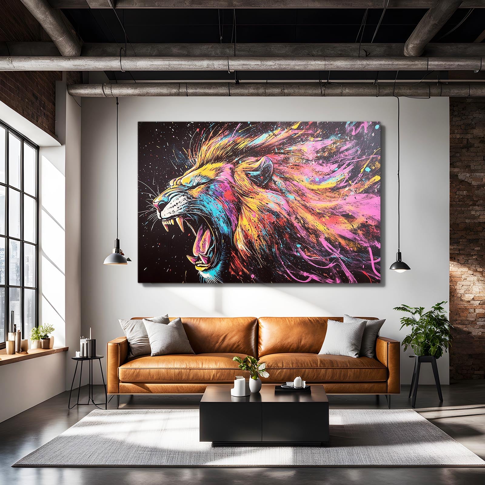 Energetic Lion Art