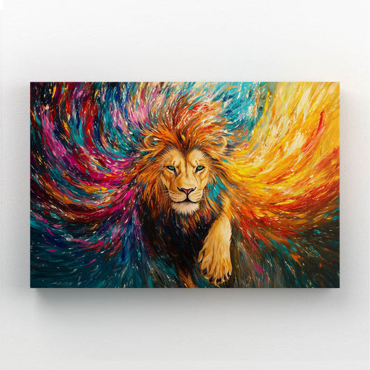 Energetic Lion Canvas