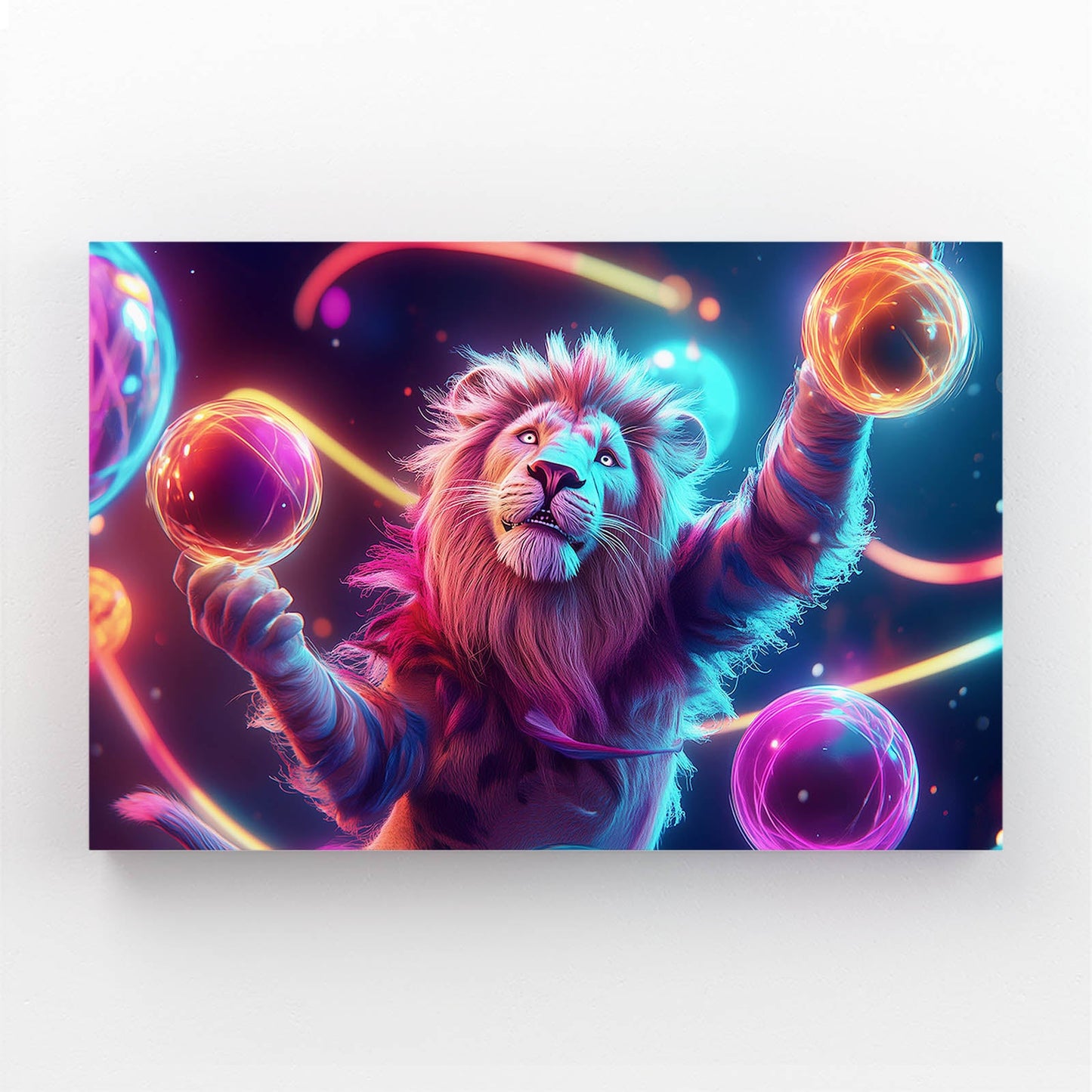 Energetic Lion Wall Art