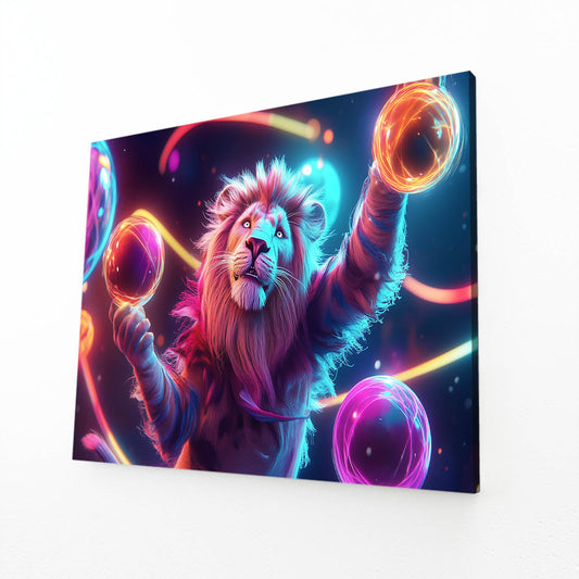 Energetic Lion Wall Art