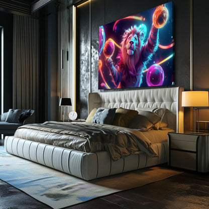 Energetic Lion Wall Art