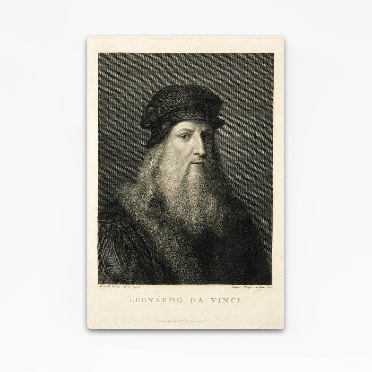 Engraved Master Portrait Da Vinci Prints – engraved master portrait da vinci canvas print
