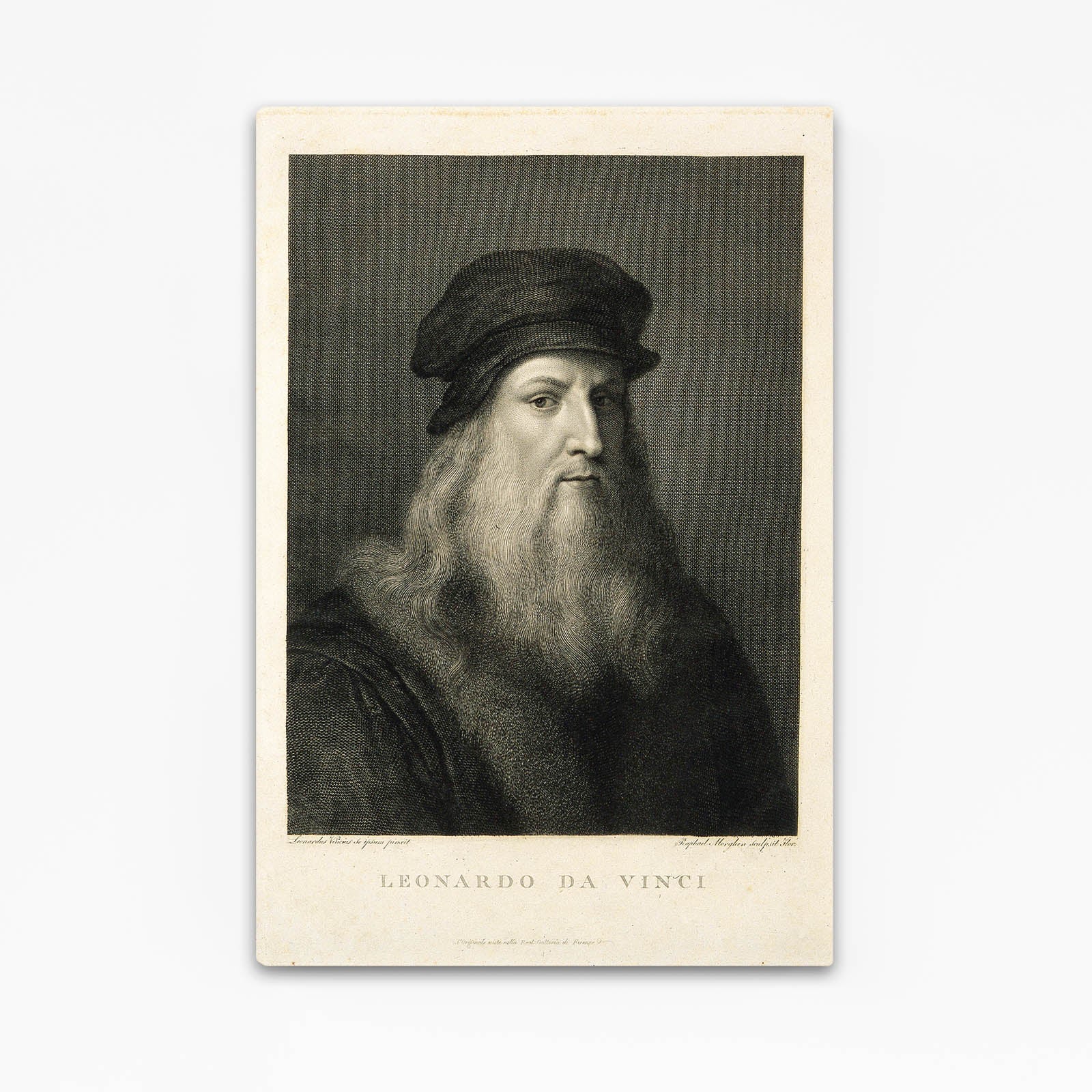 Engraved Master Portrait Da Vinci Prints – engraved master portrait da vinci canvas print