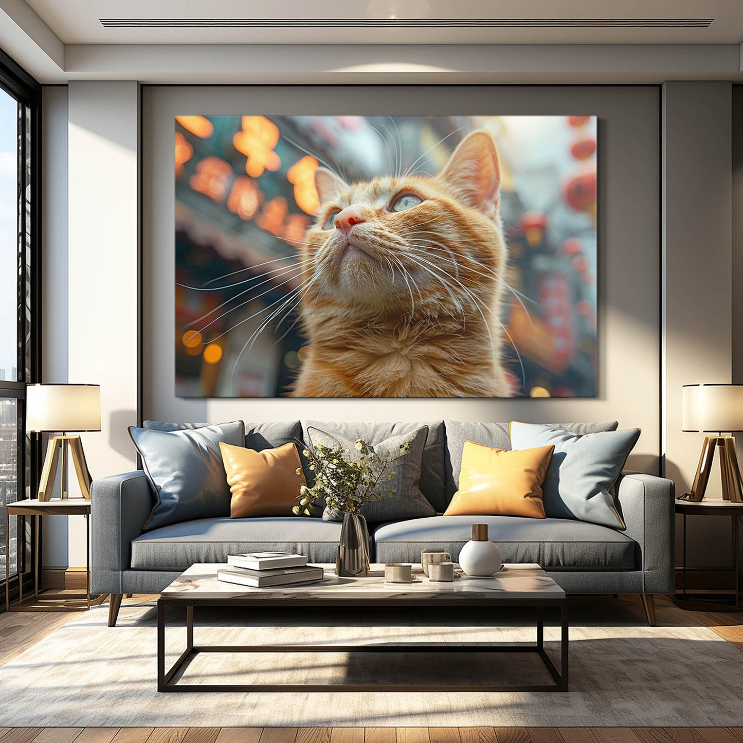 Evening Street Cat Wall Art