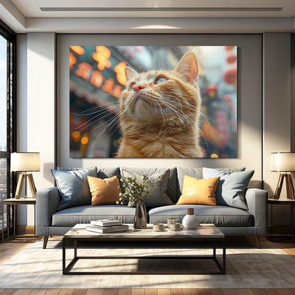 Evening Street Cat Wall Art