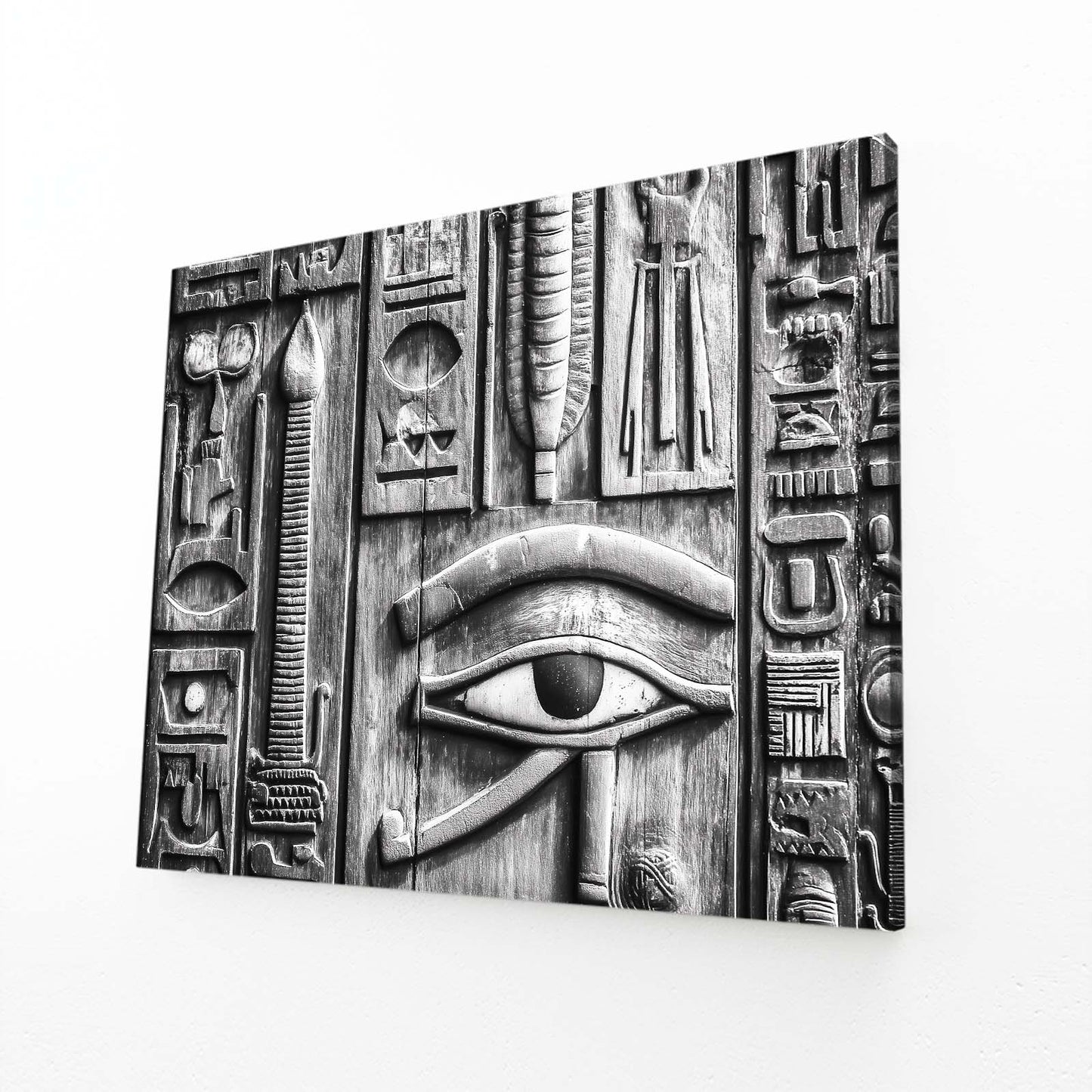 Eye Of Horus Grid Egyptian Canvas Art – angled canvas view on white background