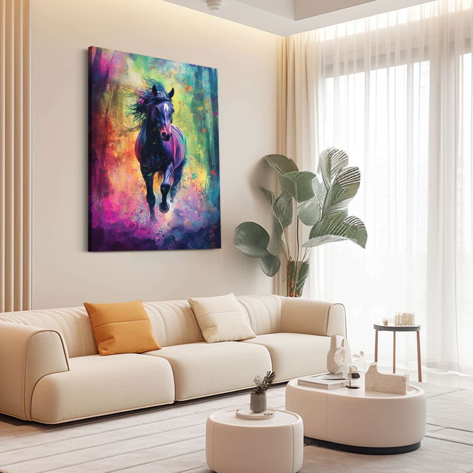 Fantasy Horse Canvas – angled canvas view on white background