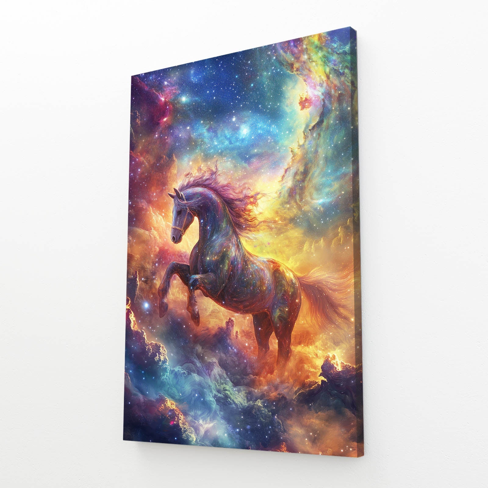Fantasy Horse Prints – angled canvas view on white background