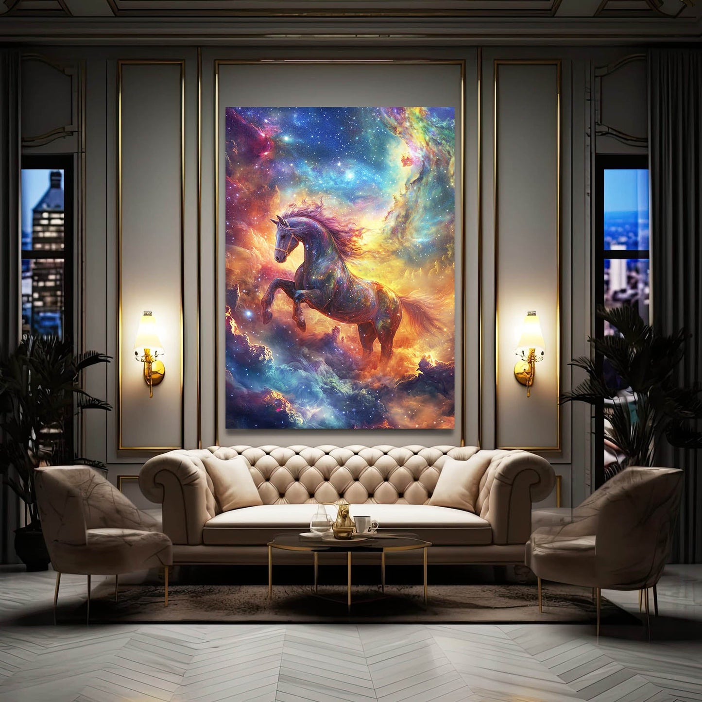 Fantasy Horse Prints – angled canvas view on white background