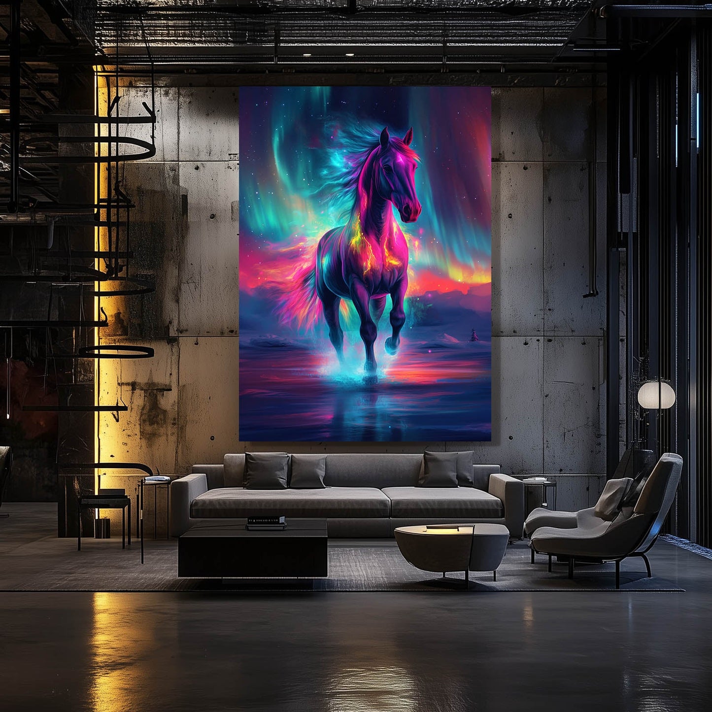 Fantasy Horse Wall Art – angled canvas view on white background