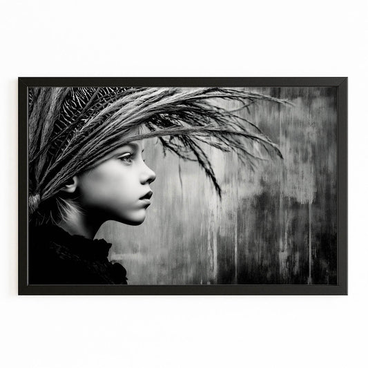 Feathered Gaze Photography Canvas – canvas print on white background