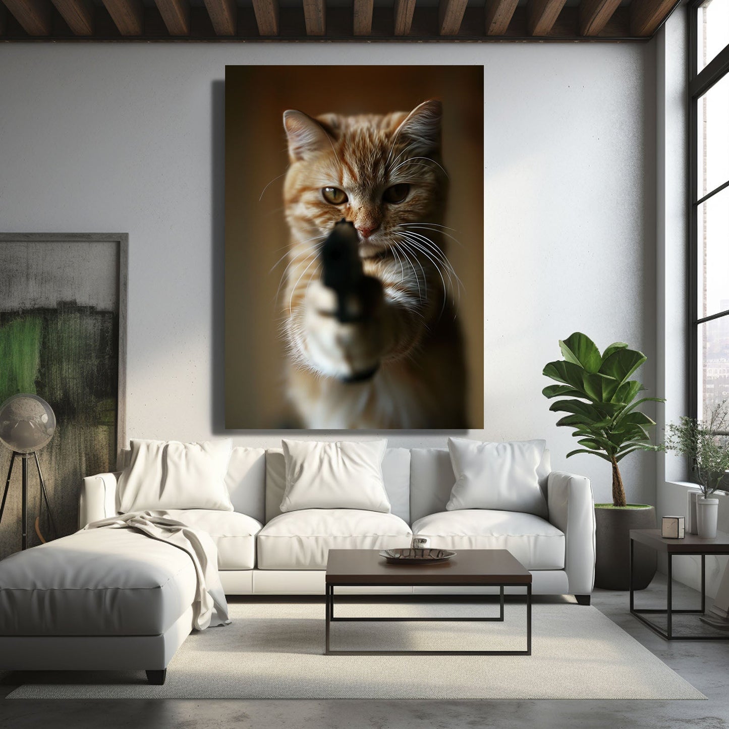 Feline Enforcer Cat Wall Art