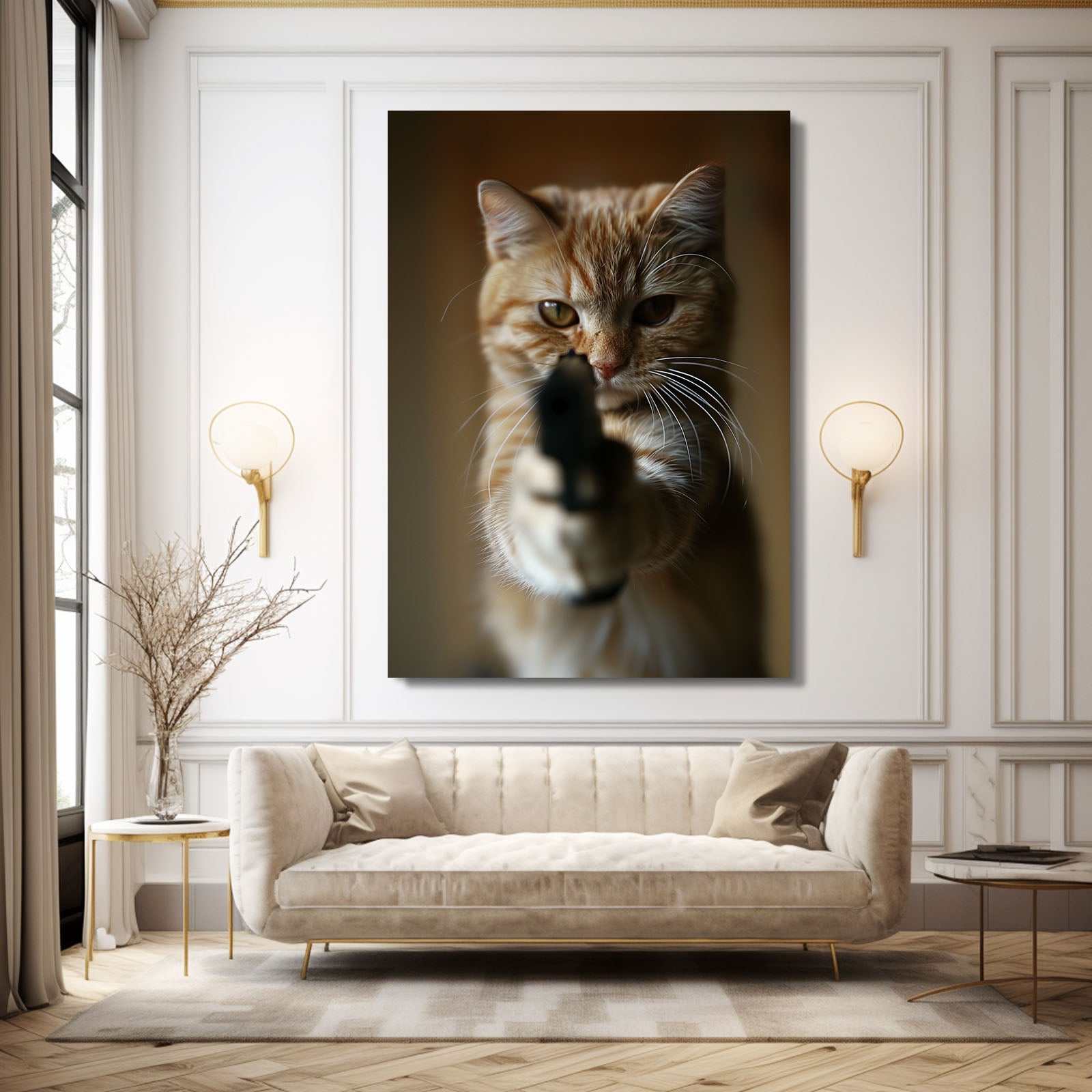 Feline Enforcer Cat Wall Art