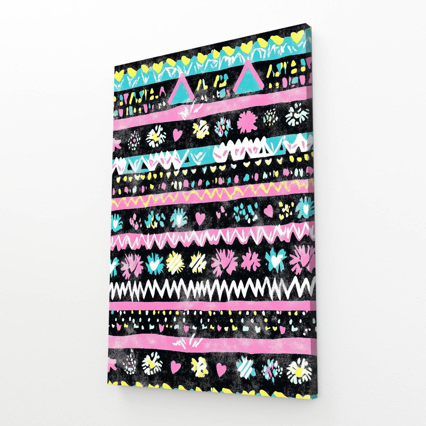 Festive Folk Bands Mexican Canvas Art — contemporary canvas print, angled canvas view on white background