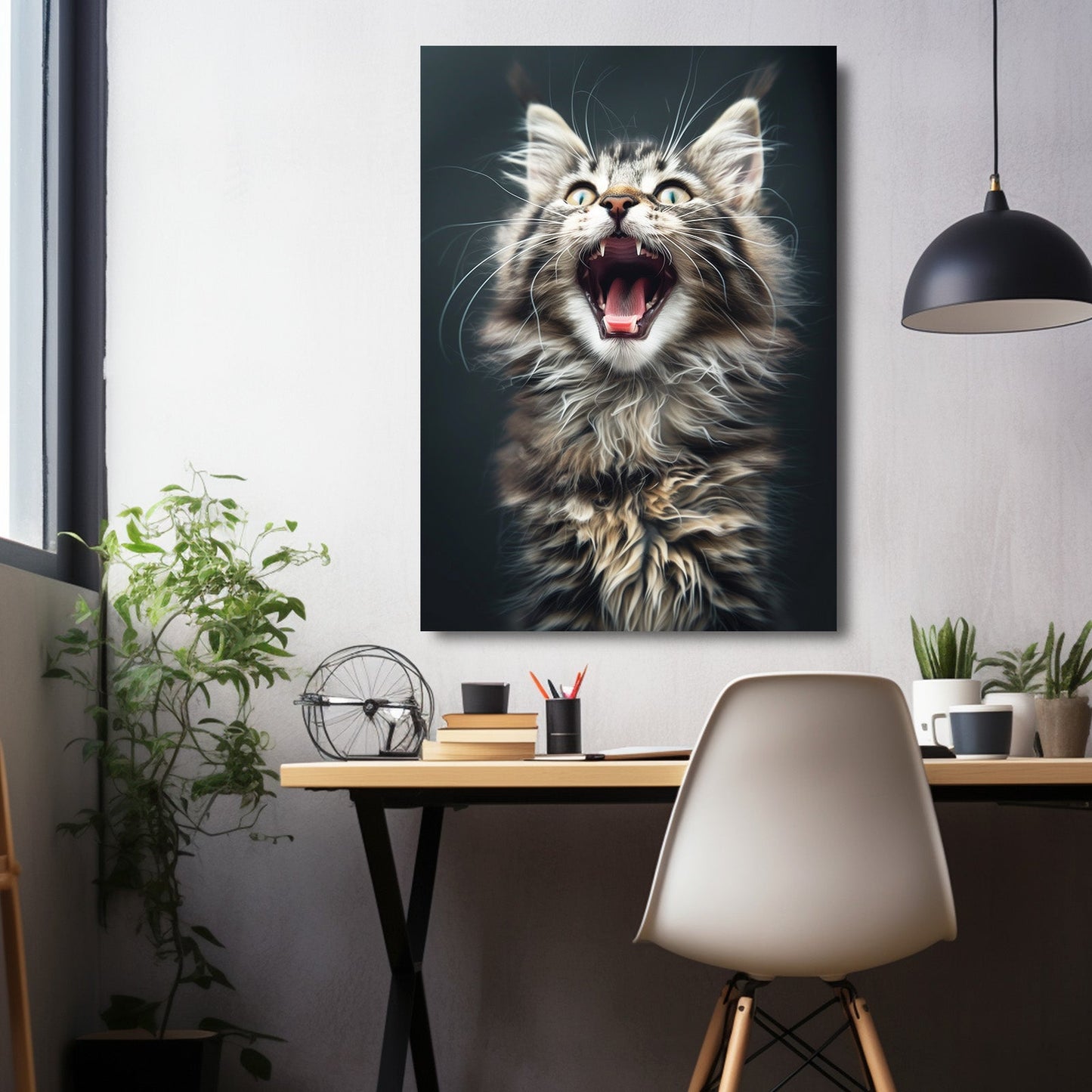 Fierce Roar Cat Wall Art