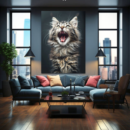 Fierce Roar Cat Wall Art
