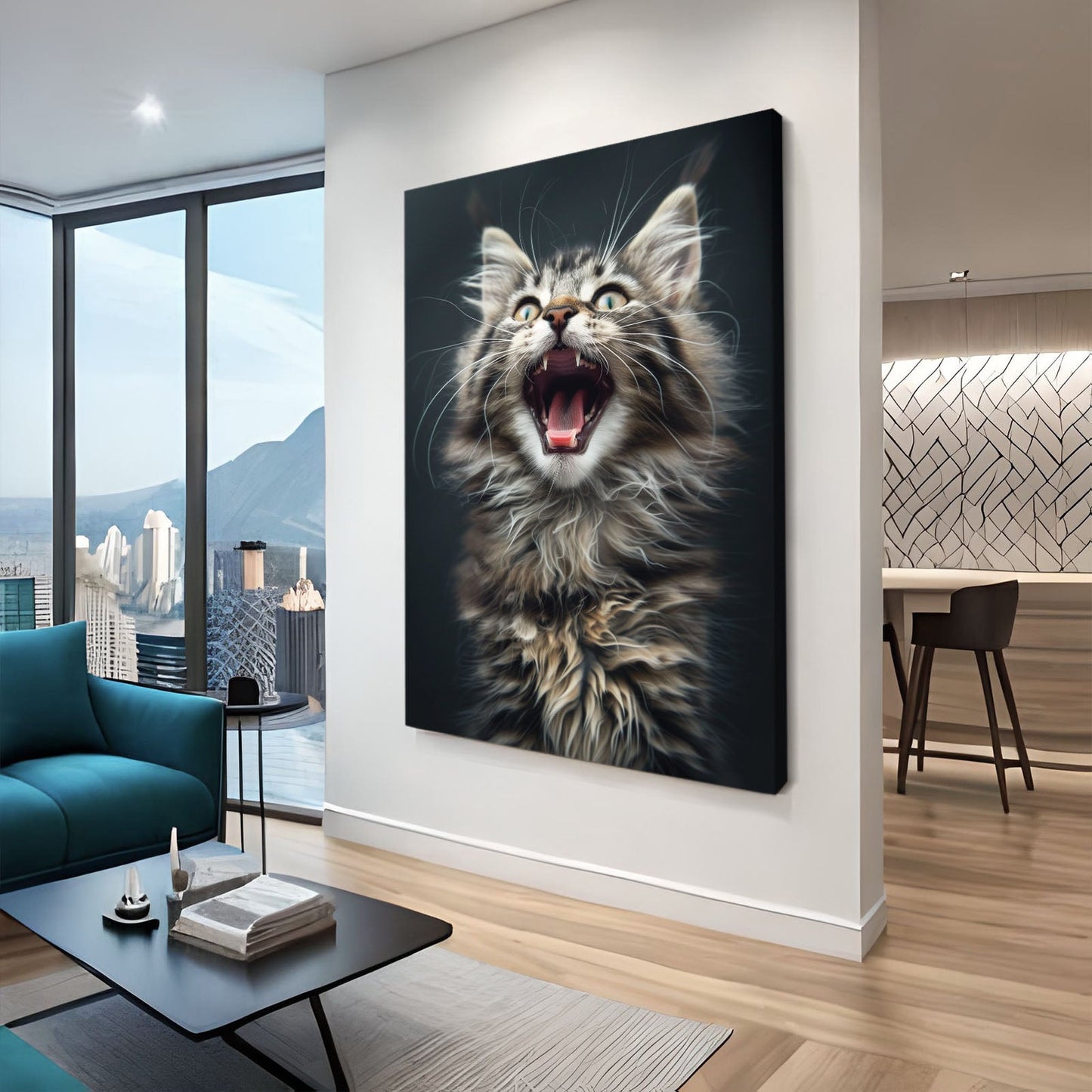 Fierce Roar Cat Wall Art