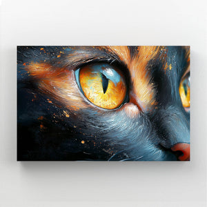 Fiery Gaze Cat Wall Art