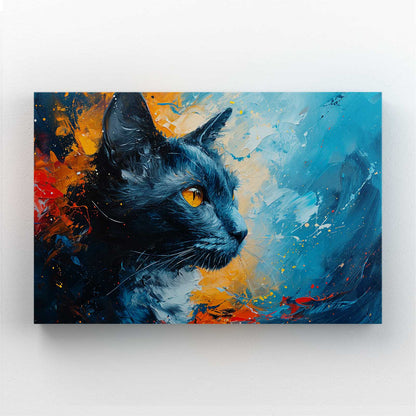 Fiery Ice Cat Wall Art