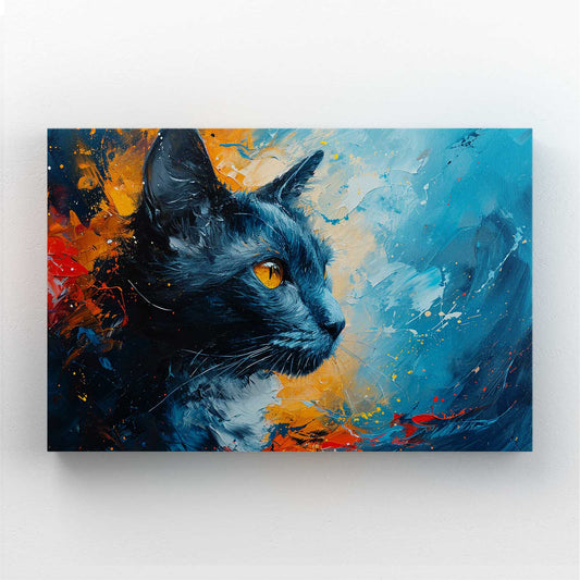 Fiery Ice Cat Wall Art