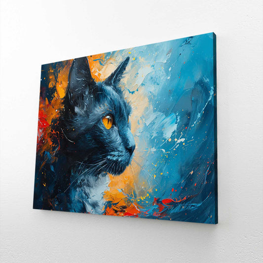 Fiery Ice Cat Wall Art