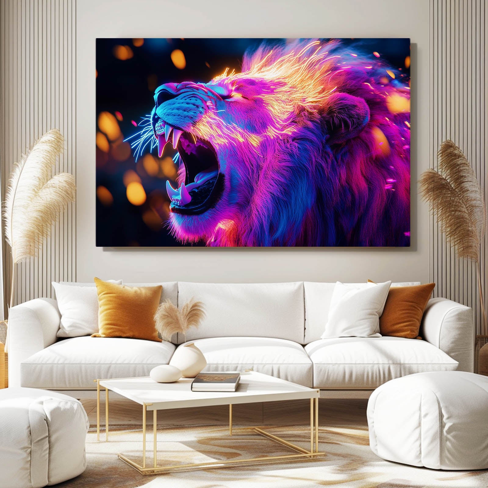 Fiery Roar Lion Wall Art