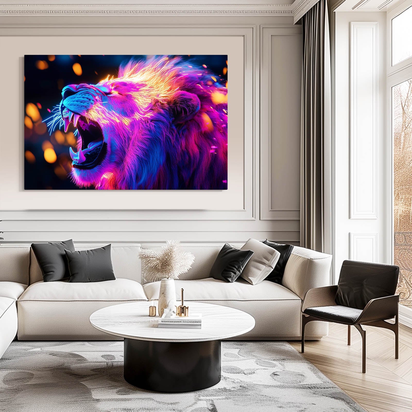 Fiery Roar Lion Wall Art