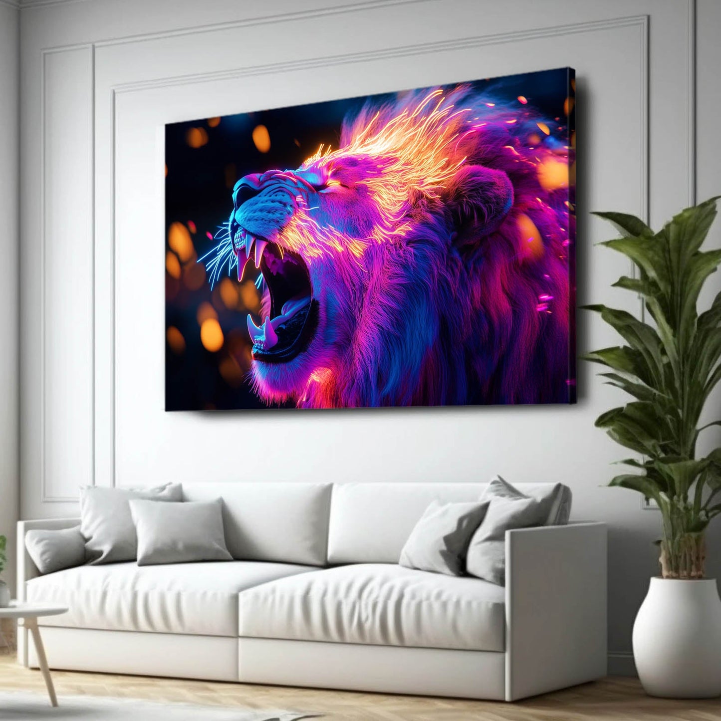 Fiery Roar Lion Wall Art