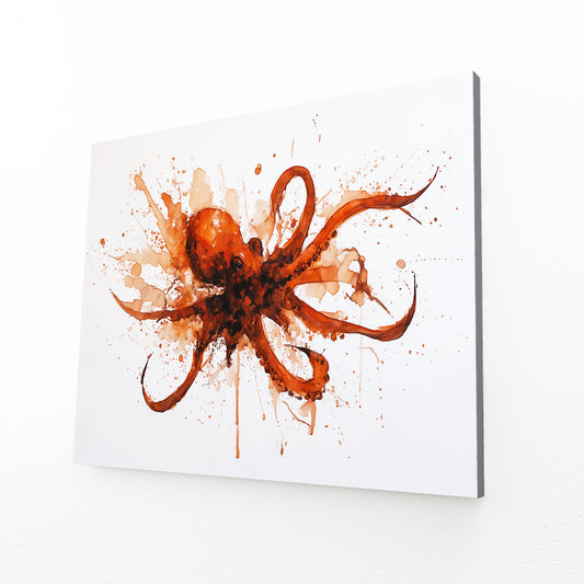 Fiery Splash Burst Octopus Art – fiery splash burst octopus canvas print