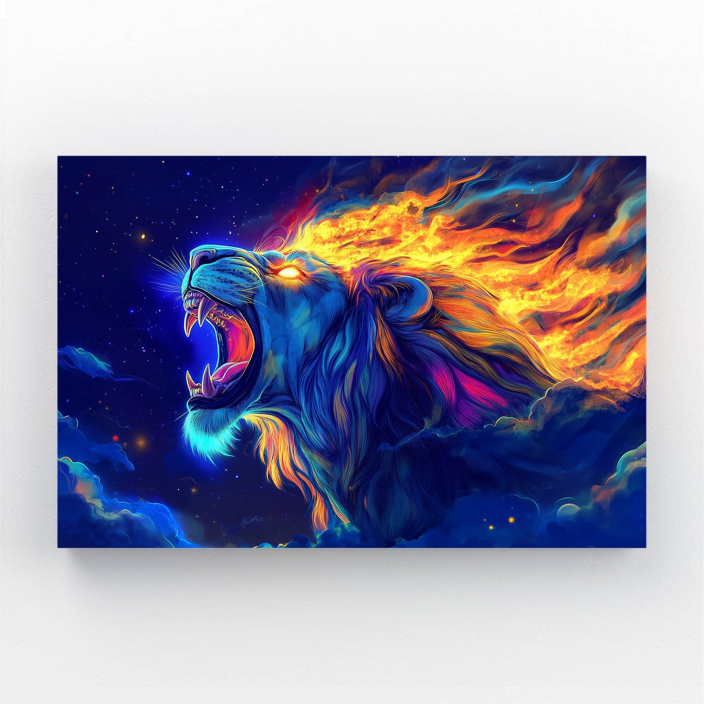 Fire Roar Lion Wall Art