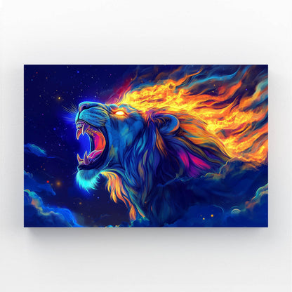 Fire Roar Lion Wall Art
