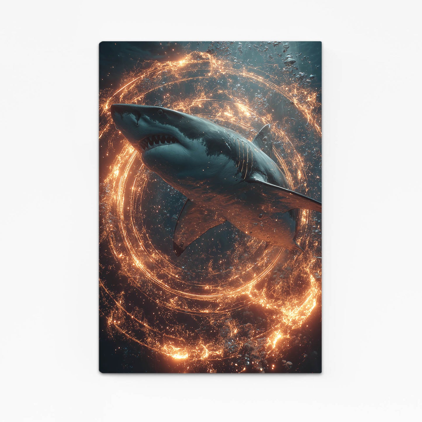 Fire Vortex Cosmic Shark Art – fire vortex cosmic shark canvas print