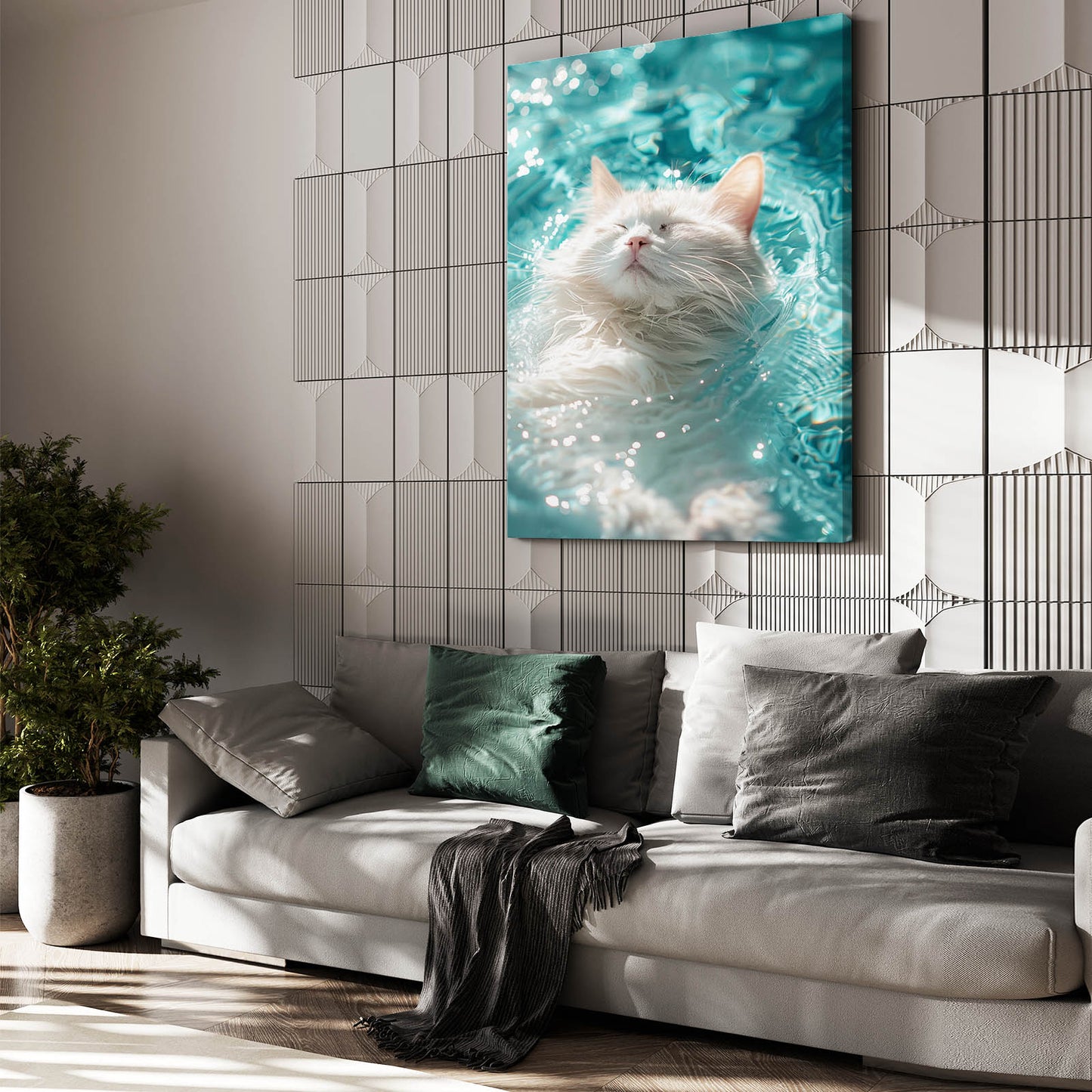 Floating Bliss Cat Art