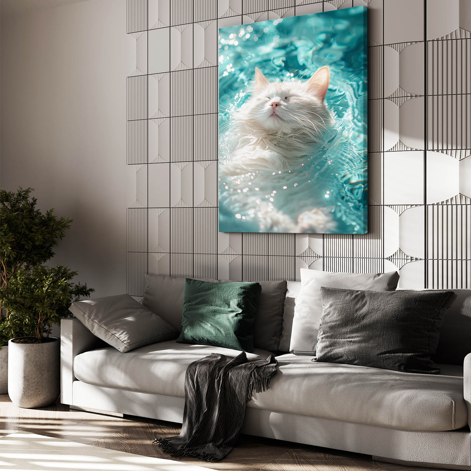 Floating Bliss Cat Art