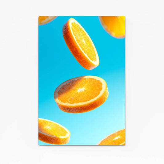 Floating Orange Slices Fruit Art – floating orange slices fruit canvas print