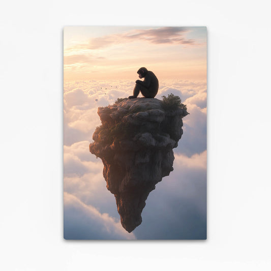 Floating Rock Solitude Monkey Canvas Art – floating rock solitude monkey canvas print